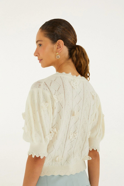 Richelieu Butterflies Knit Top