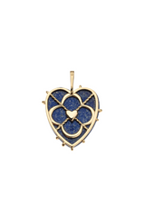 LOVE Carry Your Heart Lapis Pendant Necklace