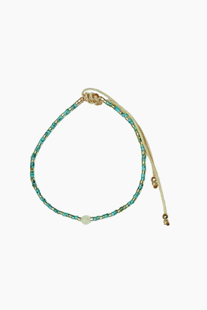 Picasso Moonstone Dainty Bracelet - Turq