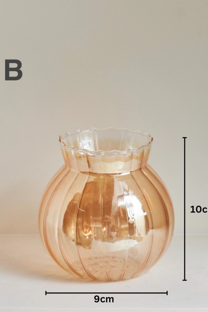 Gold Glass Decorative Vase