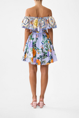 Shoulder Frill Short Dress