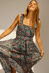 Chiffon Print Jasmine Maxi Dress with Sash