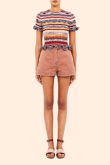 Miya Short Sleeve Knit Top