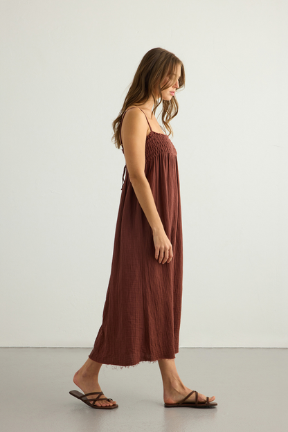 Kaya Smocked Maxi Dress