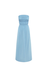 Strapless Ruched Maxi Dress