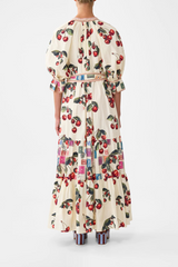 Tiered Shirt Dress With Short Sleeve