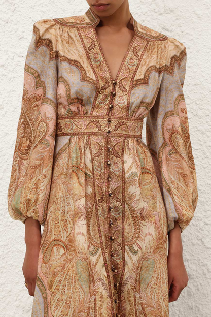 Wanderlust Plunge Midi Dress