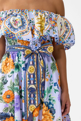 Shoulder Frill Short Dress