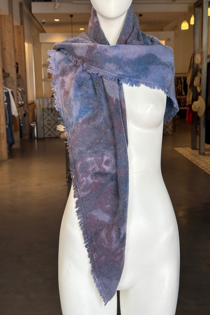 Rosalie Wool Fringe Triangle Scarf