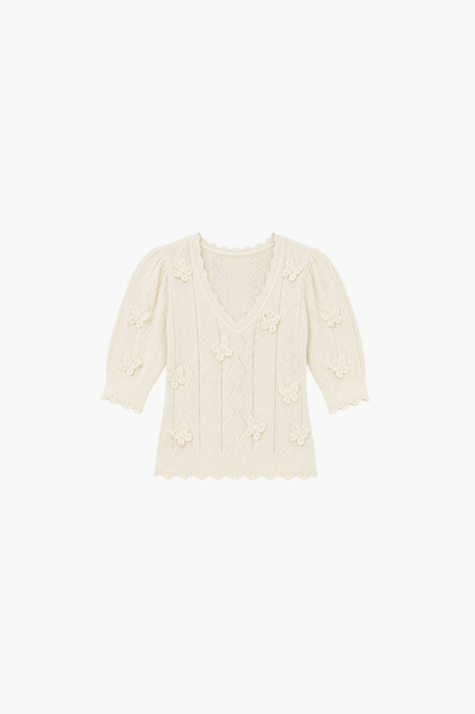 Richelieu Butterflies Knit Top