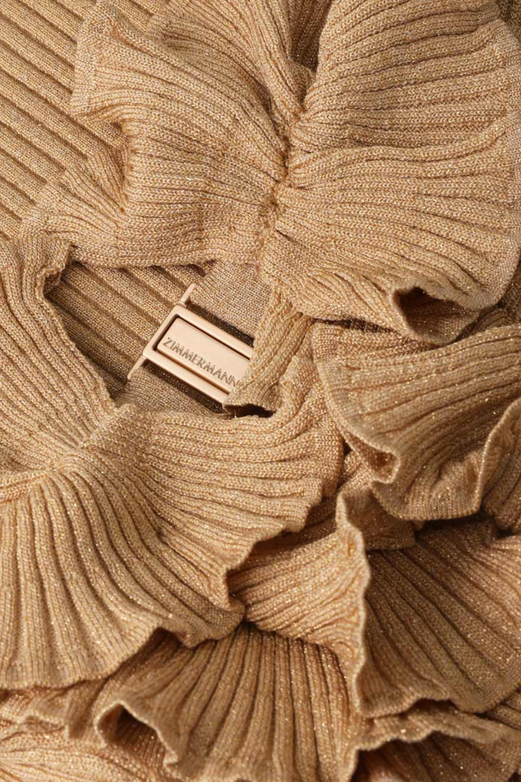 Luna Metallic Ruffle Tank