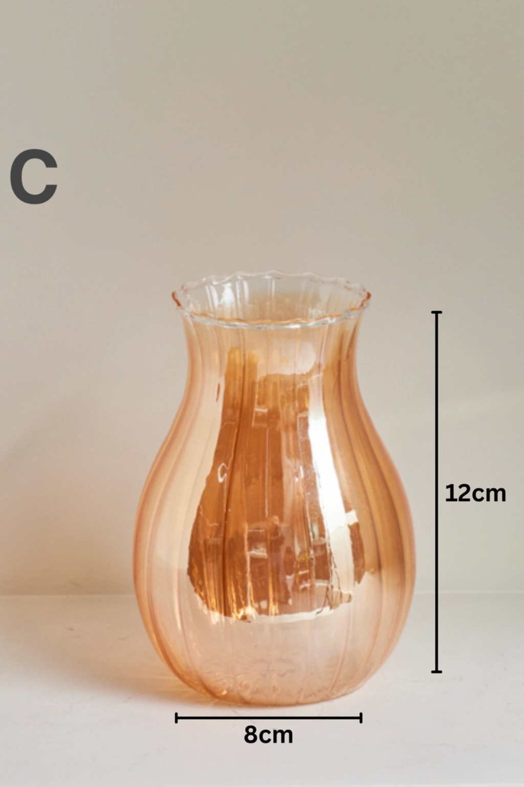 Gold Glass Decorative Vase