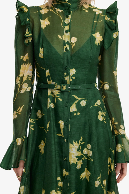 Katrina Butterfly Sleeve Midi Dress