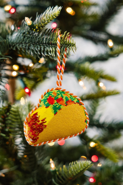 Needlepoint Icon Ornament - Taco
