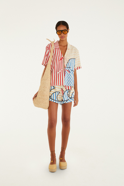 Navy Stripes Blouse