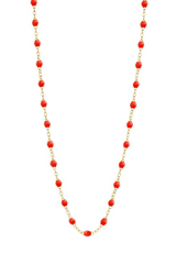 Classic Gigi Yellow Gold 16.5" Necklace - Coral