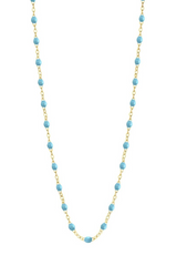 Classic Gigi Yellow Gold 16.5" Necklace - Turquoise