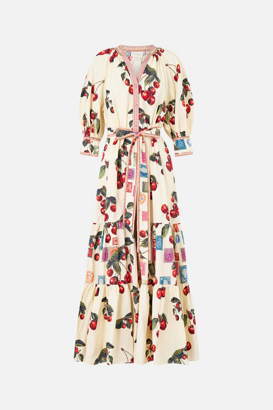 Tiered Shirt Dress With Short Sleeve