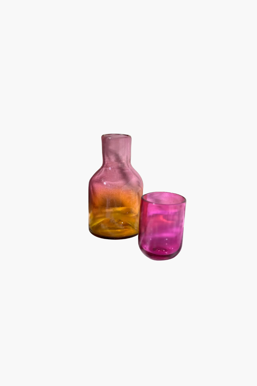 Amarosa Glass Carafe Bottle Set - For Bar or Nightstand