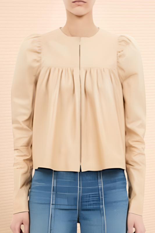 Anouk Zip Up Leather Jacket