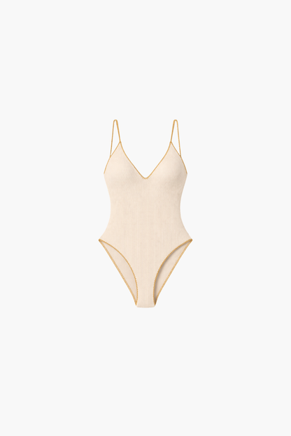 White Sands V-Neck One Piece