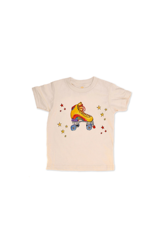 Roller Skate - Natural Organic Kids Tee