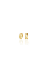 Hexagon Hinged Huggie Hoop Earrings