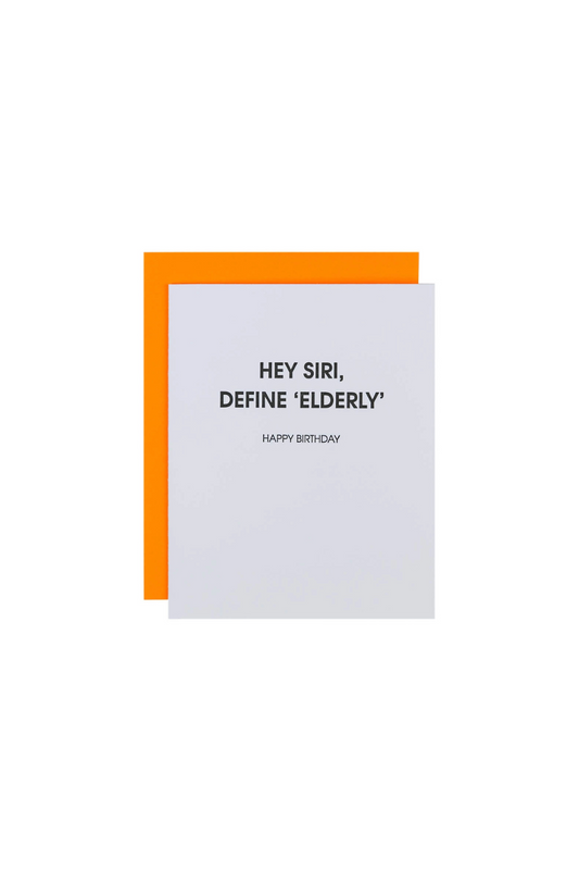 Siri Define Elderly Card