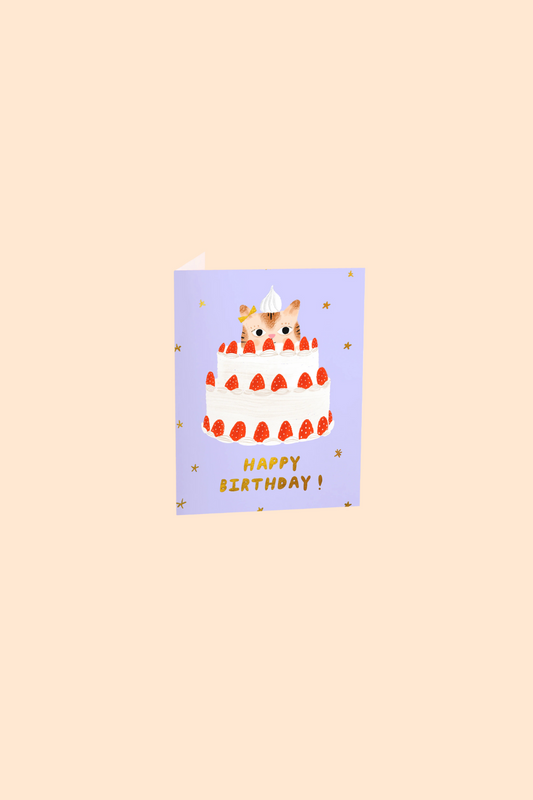 Kitty Cake Birthday Card