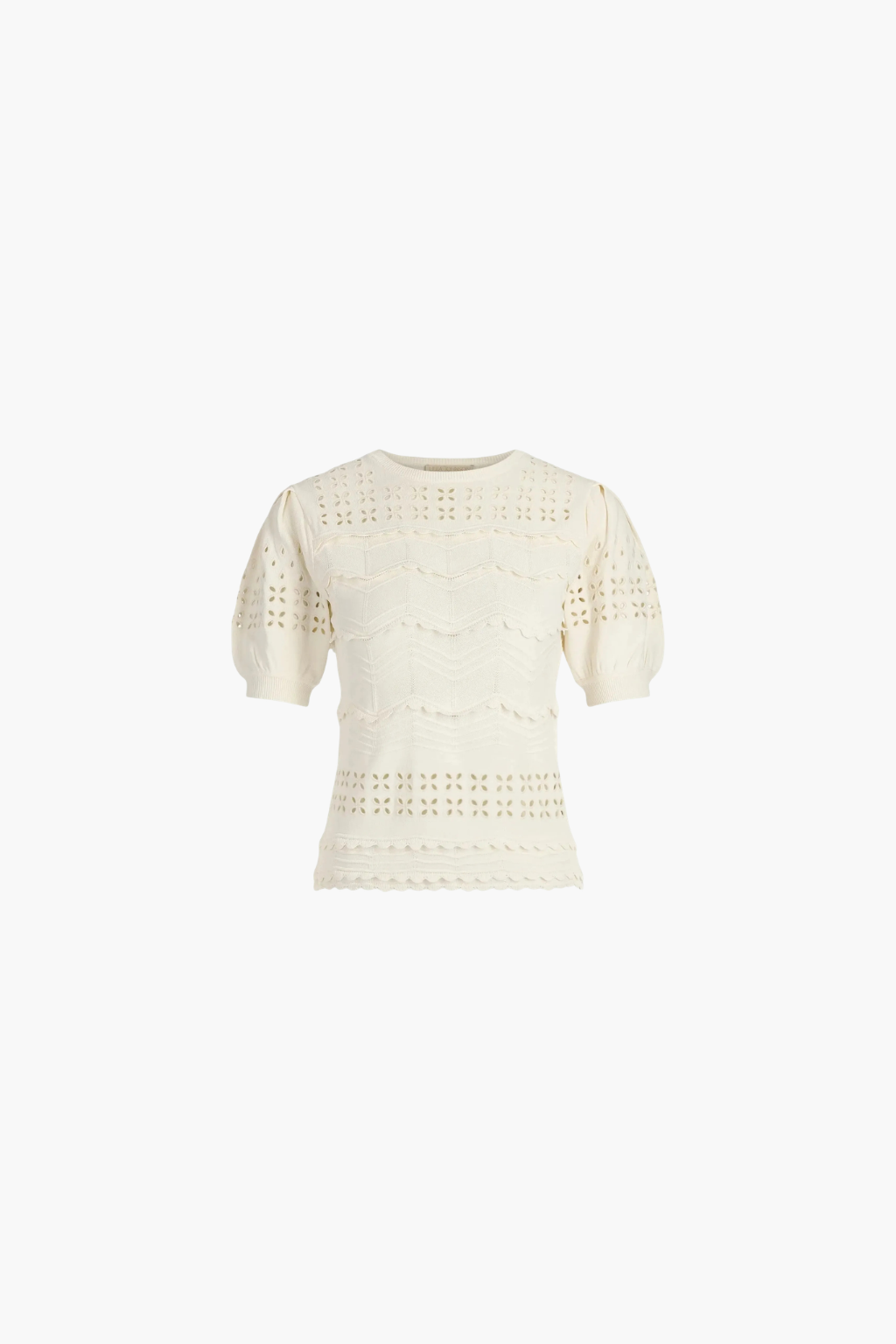 Marcelena Eyelet Knit Top
