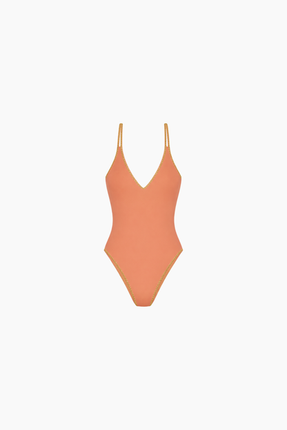 Luxe Stitch V-Neck One Piece