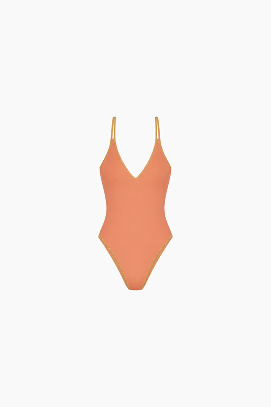 Luxe Stitch V-Neck One Piece