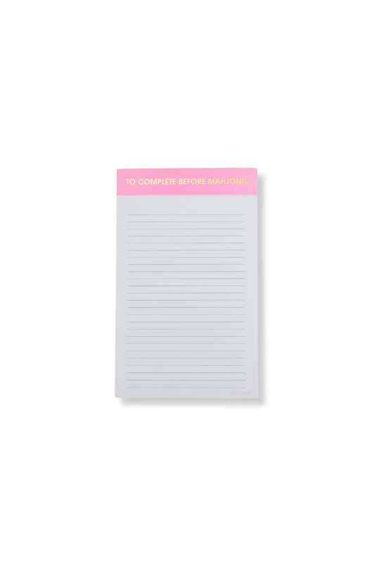 To Complete Before Mahjong Notepad