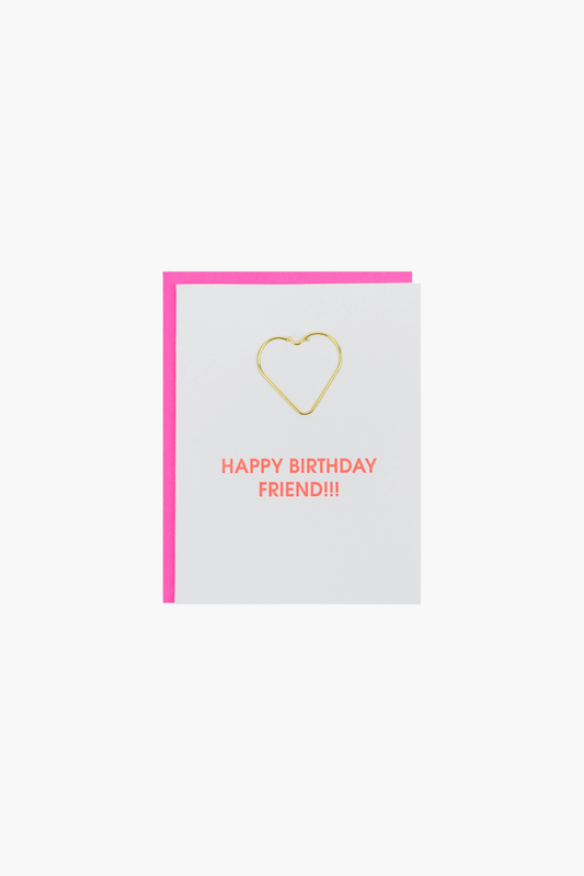 Happy Birthday Friend Letterpress Card