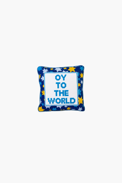 Oy Needlepoint Pillow