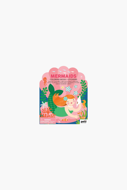 Coloring Book With Stickers: Mermaids