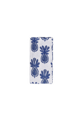 Pineapple Blue Linen Napkins Set of 6